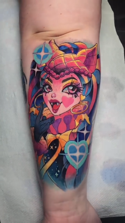Color Anime Tattoo by Selkie